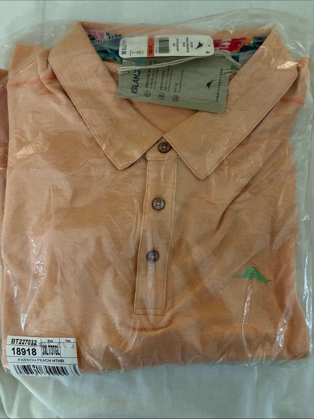 Tommy Bahama Club Men’s Peach Polo Shirt